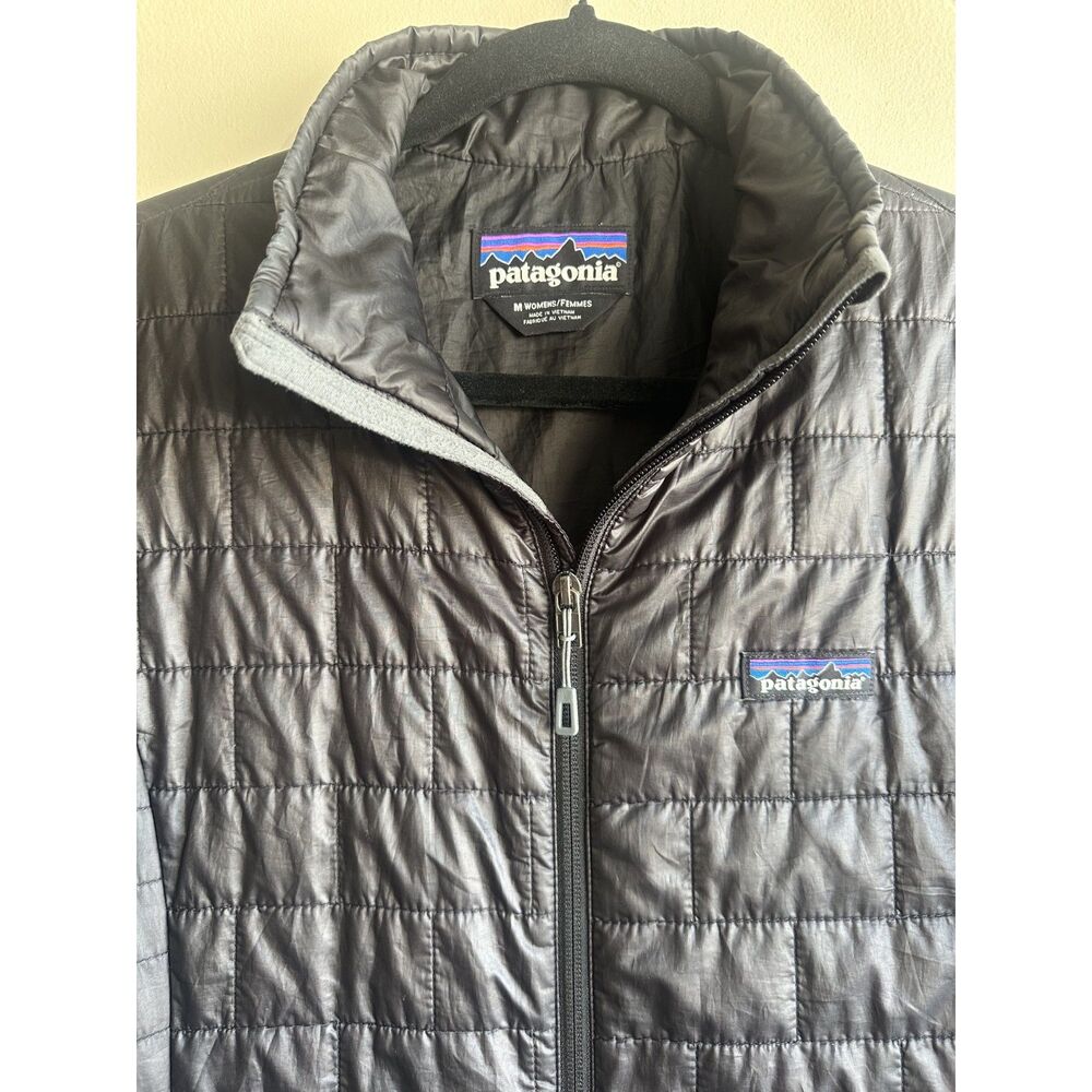 Patagonia Women’s Nano Puff Jacket Medium Black PrimaLoft Lightweight Puffer - Picture 3 of 13